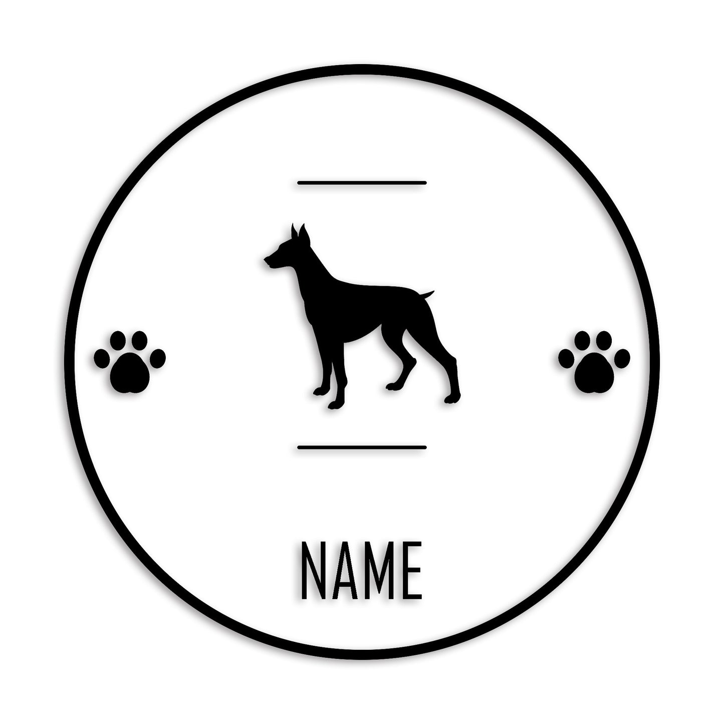 ドーベルマン 文字入れ可能 ペット 犬 カッティング ステッカー (st-143-61)