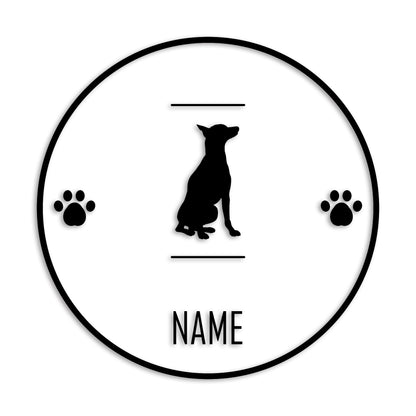 ドーベルマン 文字入れ可能 ペット 犬 カッティング ステッカー (st-143-62)