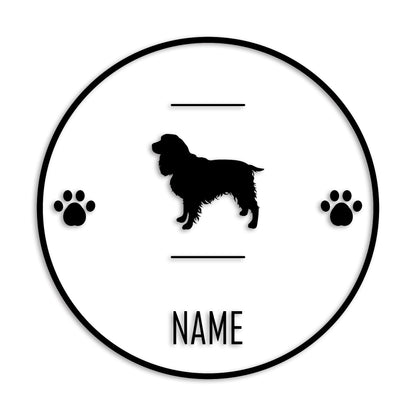 イングリッシュスプリンガ 文字入れ可能 ペット 犬 カッティング ステッカー (st-143-7)