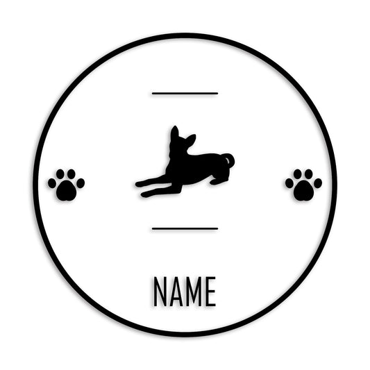 バセンジー 文字入れ可能 ペット 犬 カッティング ステッカー (st-143-70)