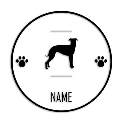 ウィペット 文字入れ可能 ペット 犬 カッティング ステッカー (st-143-8)