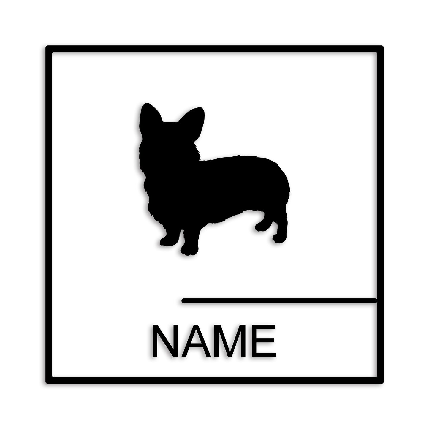 ウェルシュコーギー 文字入れ可能 ペット 犬 カッティング ステッカー (st-144-10)