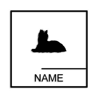 ヨークシャーテリア 文字入れ可能 ペット 犬 カッティング ステッカー (st-144-110)