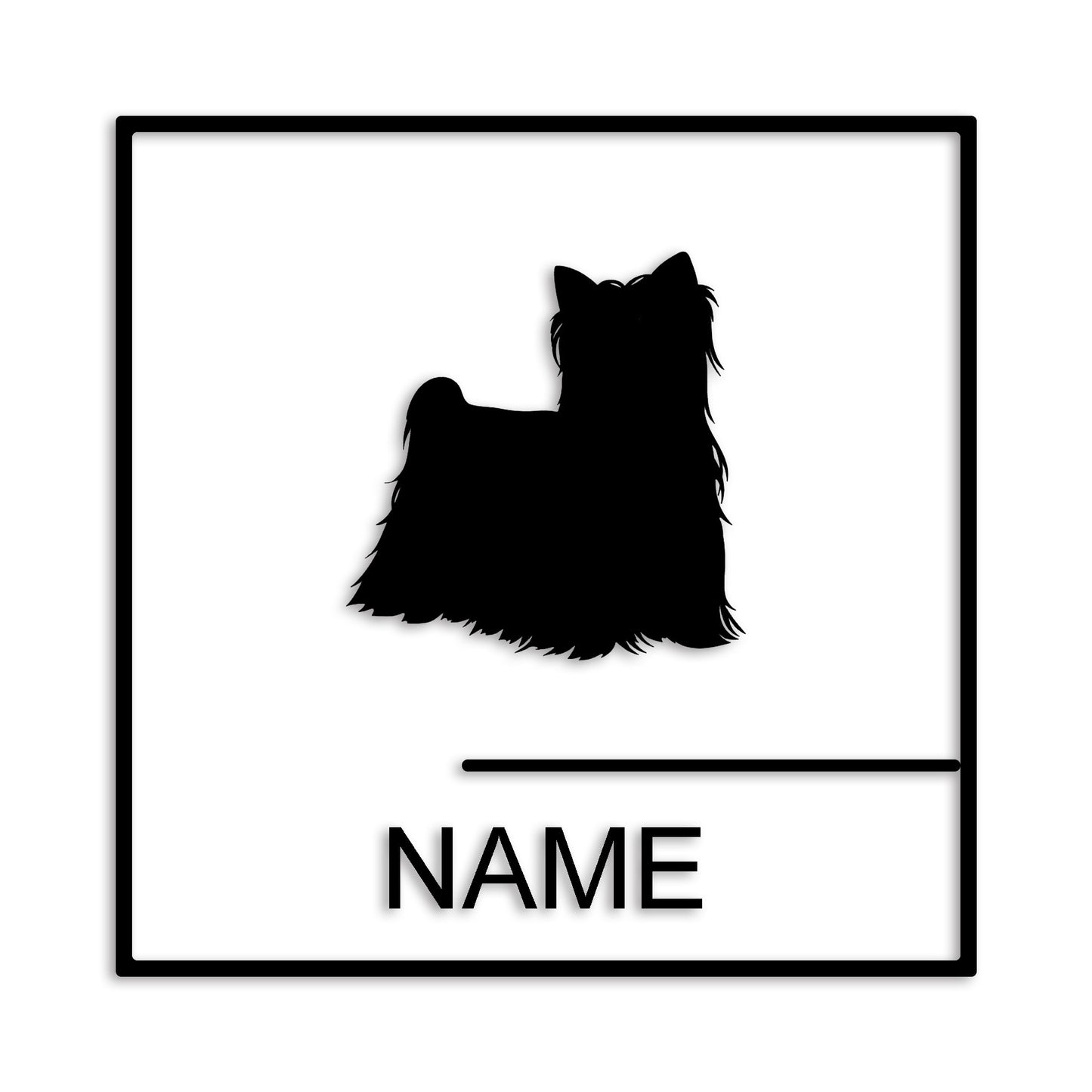 ヨークシャーテリア 文字入れ可能 ペット 犬 カッティング ステッカー (st-144-111)