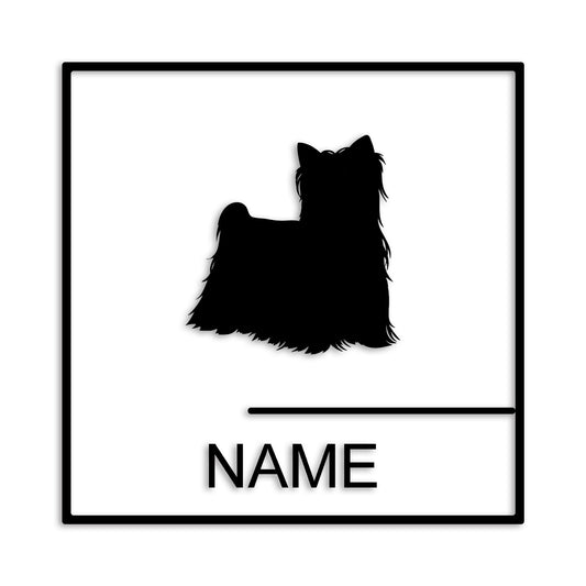 ヨークシャーテリア 文字入れ可能 ペット 犬 カッティング ステッカー (st-144-111)