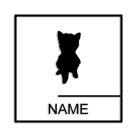ヨークシャーテリア 文字入れ可能 ペット 犬 カッティング ステッカー (st-144-112)