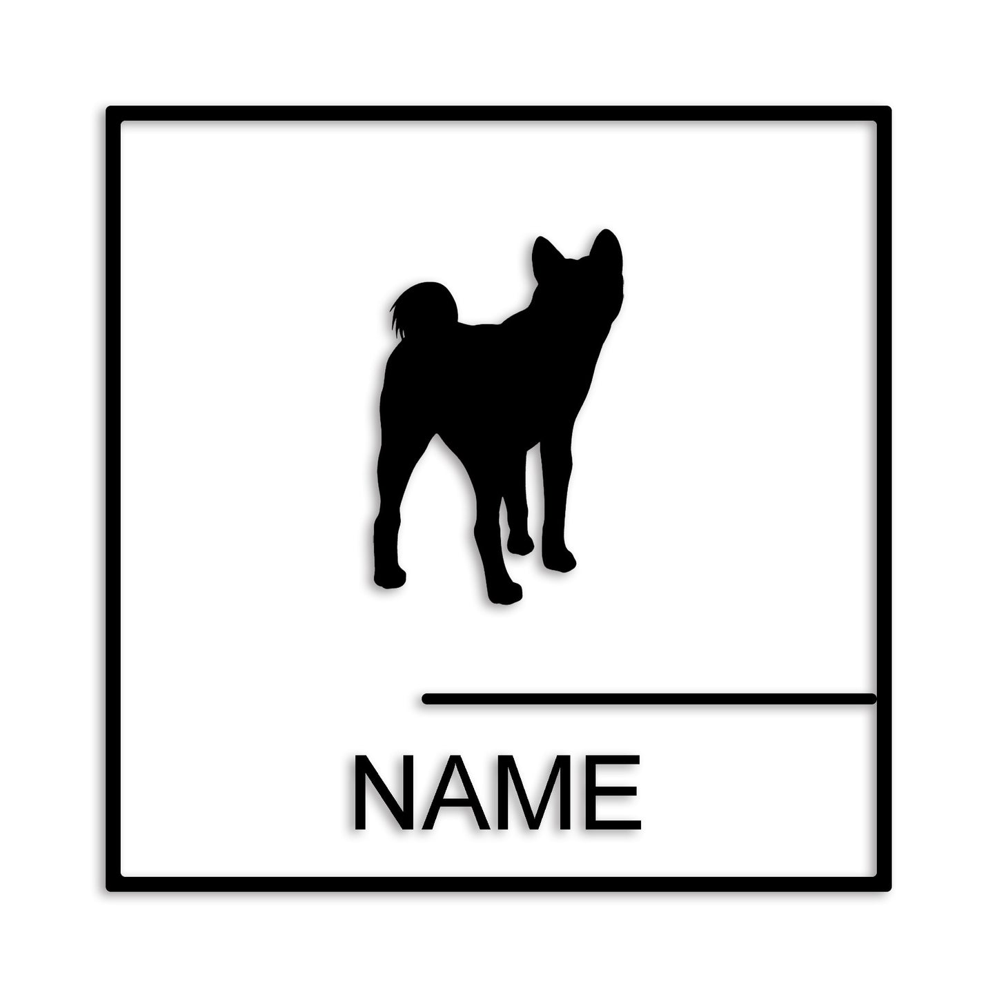 秋田犬 文字入れ可能 ペット 犬 カッティング ステッカー (st-144-128)