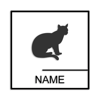 アビシニアン 文字入れ可能 ペット 猫 カッティング ステッカー (st-144-131)