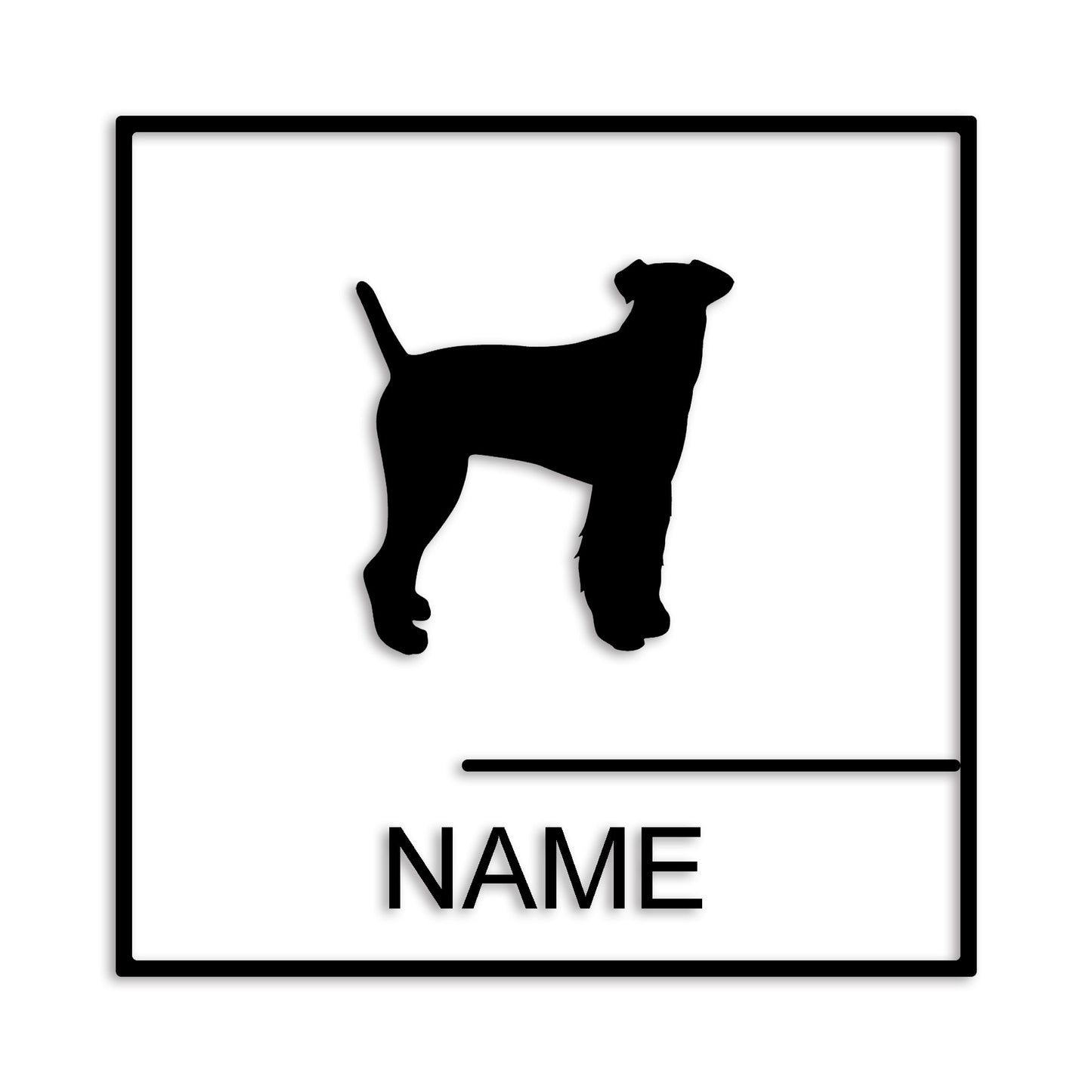 エアデール 文字入れ可能 ペット 犬 カッティング ステッカー (st-144-14)