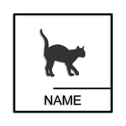 シャム猫 文字入れ可能 カッティングステッカー st-144-148
