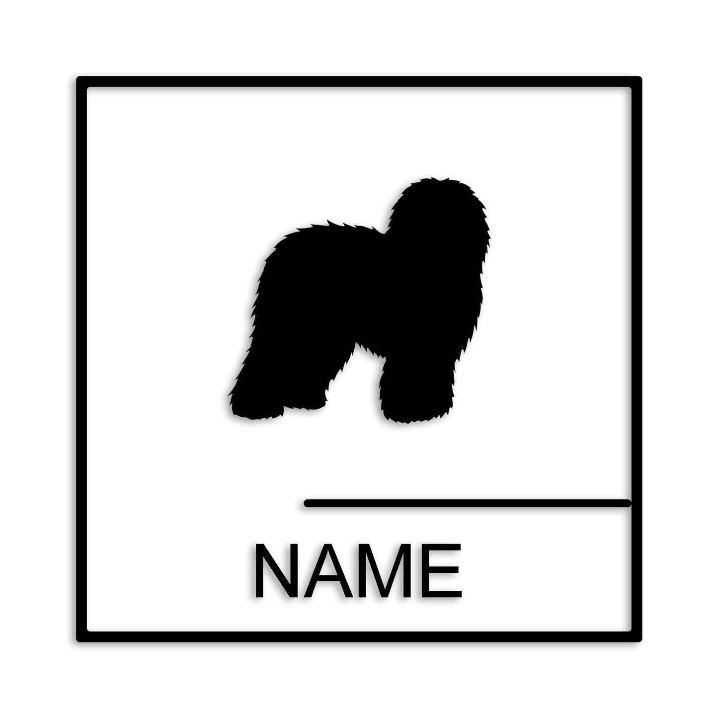 オールドイングリッシュ 文字入れ可能 ペット 犬 カッティング ステッカー (st-144-15)