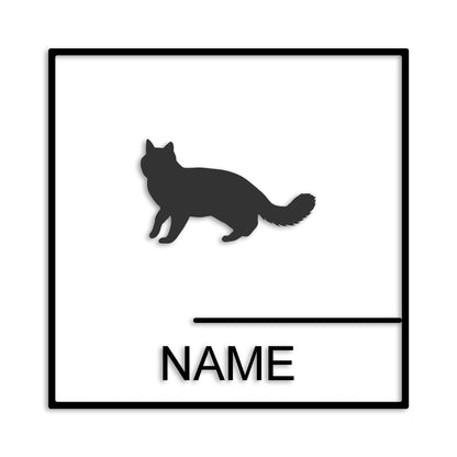 ターキッシュバン 文字入れ可能 ペット 猫 カッティング ステッカー (st-144-158)