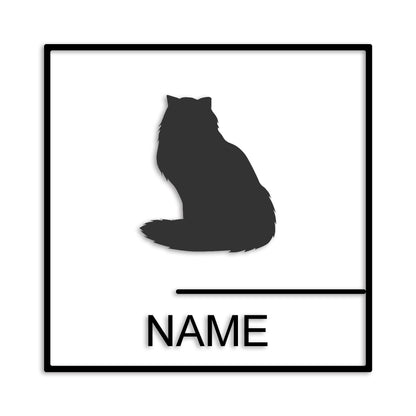 ペルシャ 文字入れ可能 ペット 猫 カッティング ステッカー (st-144-168)