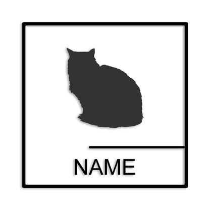 ペルシャ 文字入れ可能 ペット 猫 カッティング ステッカー (st-144-169)