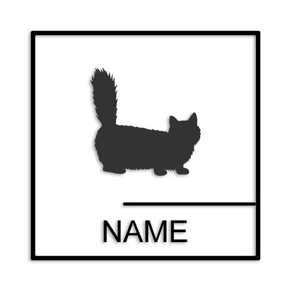 マンチカン 文字入れ可能 ペット 猫 カッティング ステッカー (st-144-171)