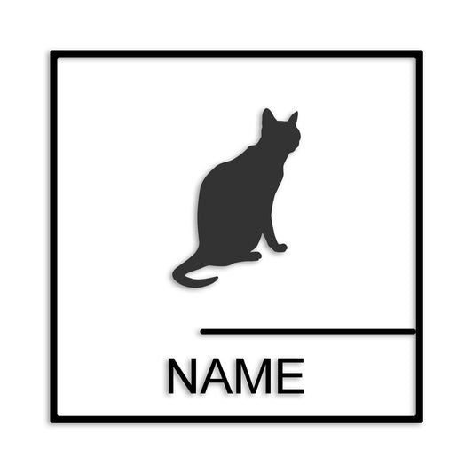 ロシアンブルー 文字入れ可能 ペット 猫 カッティング ステッカー (st-144-176)