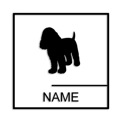 コッカースパニエル 文字入れ可能 カッティングステッカー st-144-25