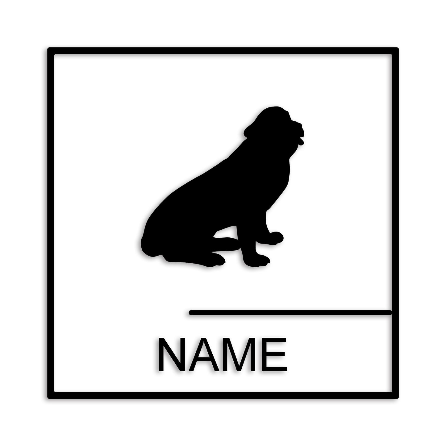 セントバーナード 文字入れ可能 ペット 犬 カッティング ステッカー (st-144-41)