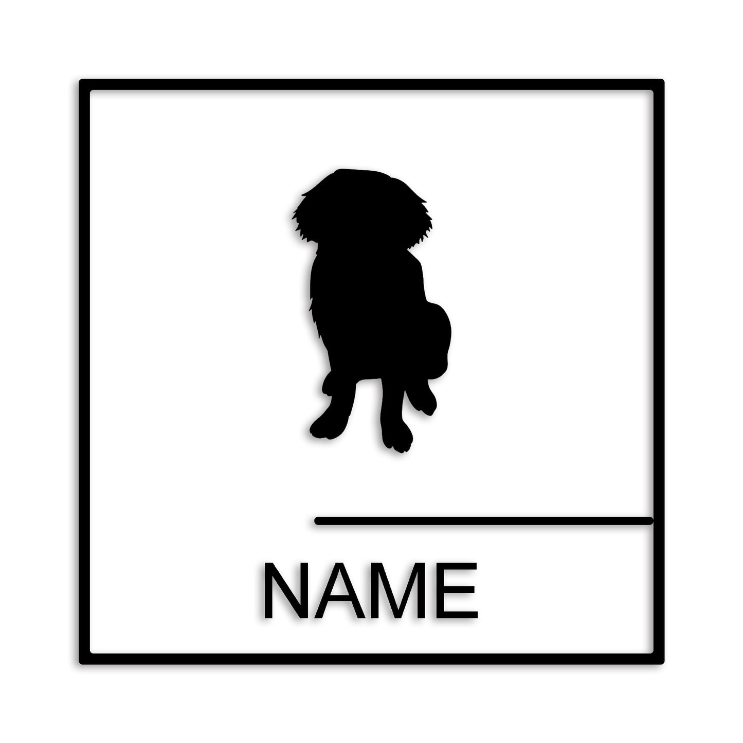 セントバーナード 文字入れ可能 ペット 犬 カッティング ステッカー (st-144-42)