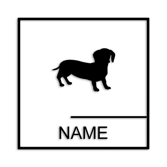 ダックスフンド 文字入れ可能 ペット 犬 カッティング ステッカー (st-144-43)