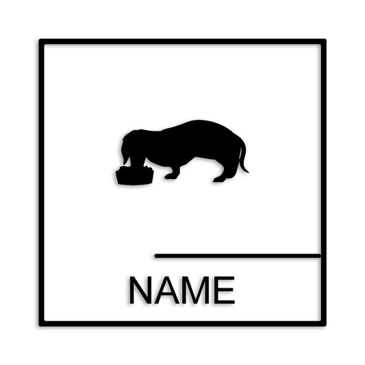 ダックスフンド 文字入れ可能 ペット 犬 カッティング ステッカー (st-144-44)