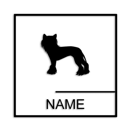 チャイニーズクレステッドドッグ 文字入れ可能 ペット 犬 カッティング ステッカー (st-144-48)