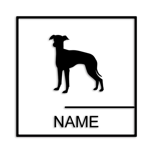 イタリアングレーハウンド 文字入れ可能 ペット 犬 カッティング ステッカー (st-144-5)