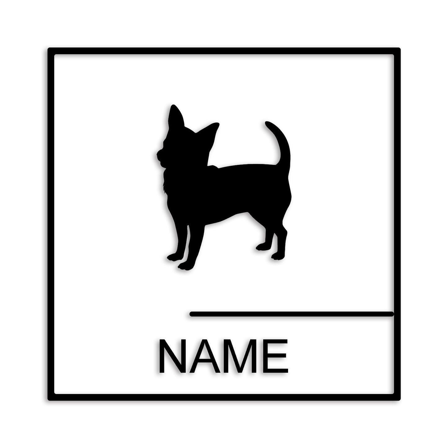 チワワ 文字入れ可能 ペット 犬 カッティング ステッカー (st-144-53)