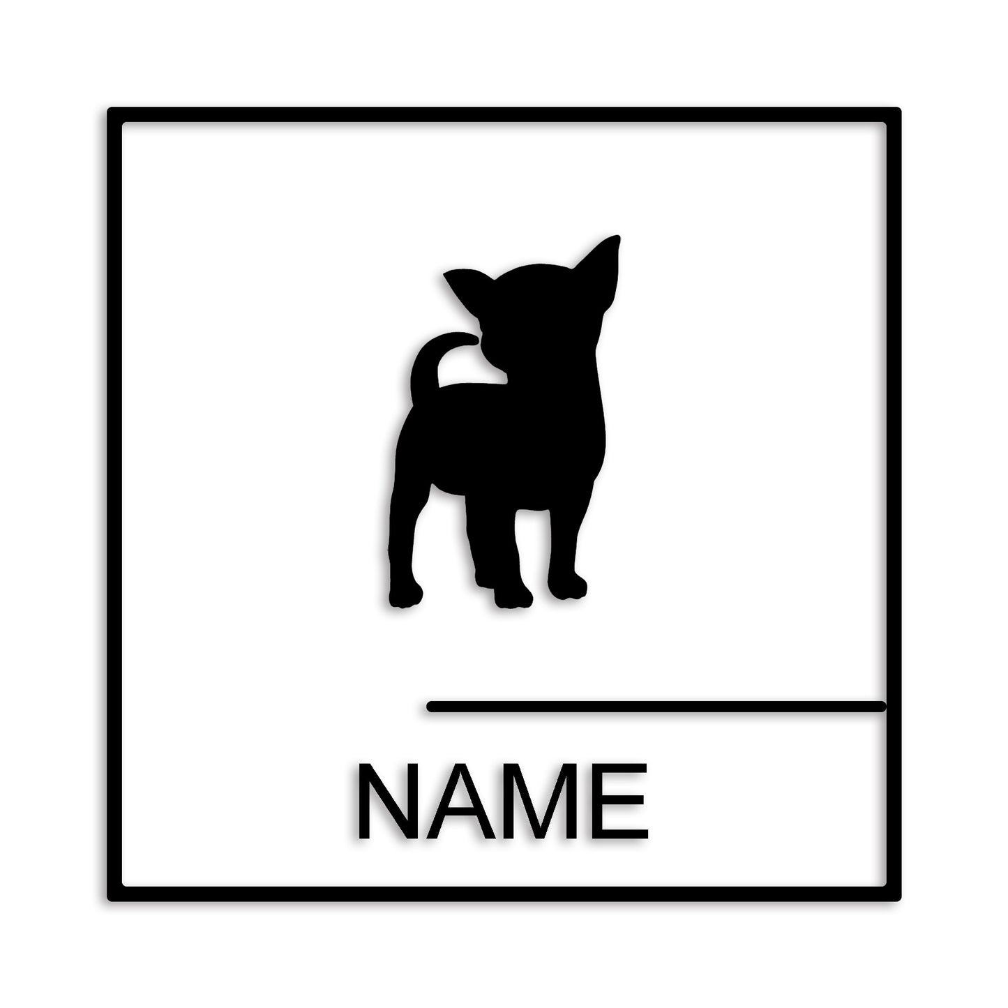 チワワ 文字入れ可能 ペット 犬 カッティング ステッカー (st-144-54)