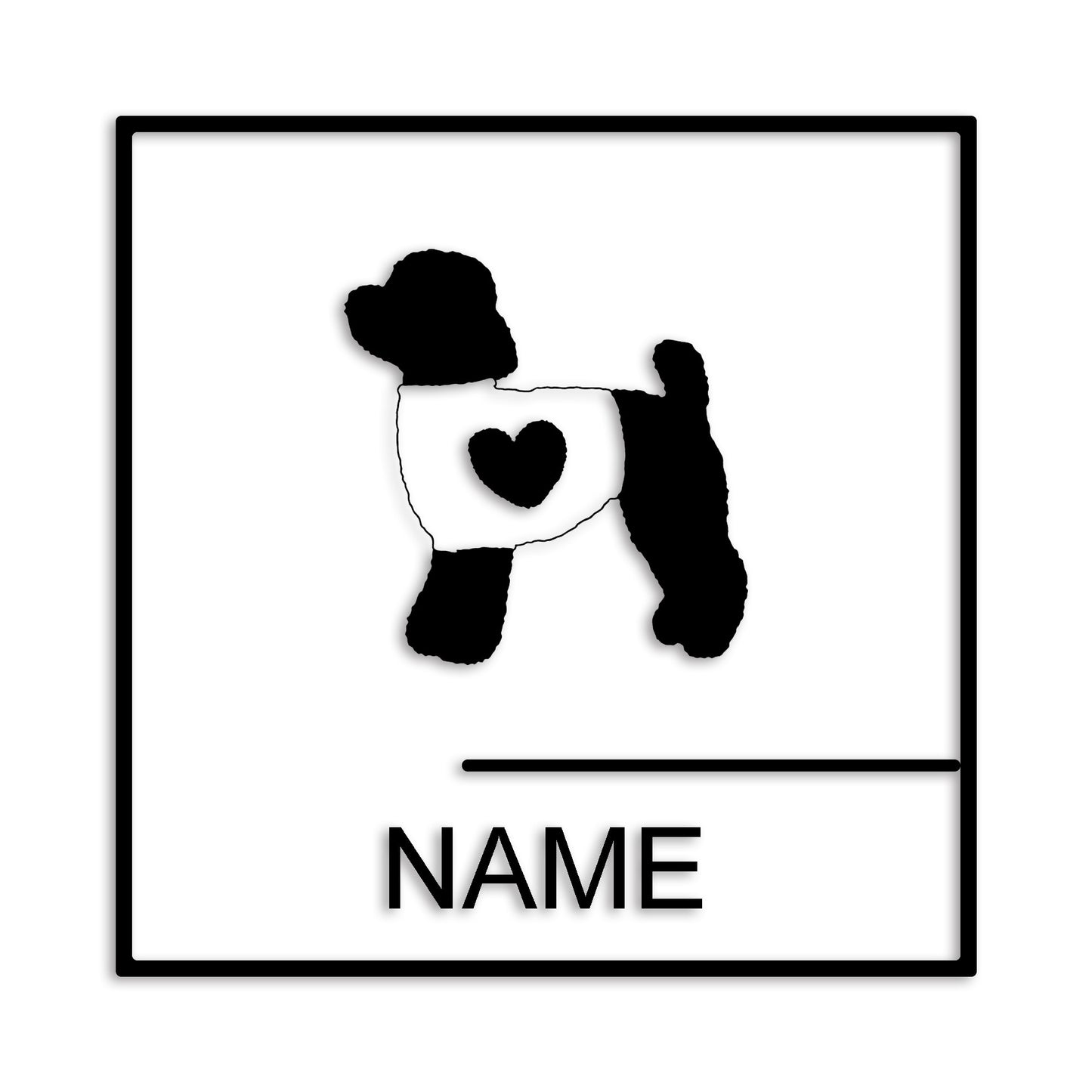 トイプードル 文字入れ可能 ペット 犬 カッティング ステッカー (st-144-55)