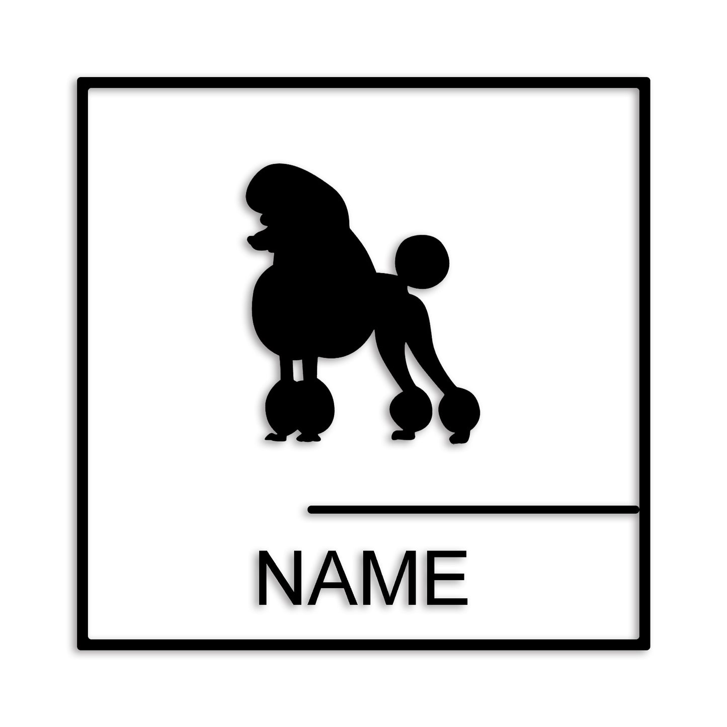 トイプードル 文字入れ可能 ペット 犬 カッティング ステッカー (st-144-58)