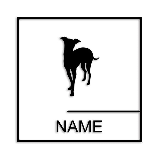 イタリアングレーハウンド 文字入れ可能 ペット 犬 カッティング ステッカー (st-144-6)