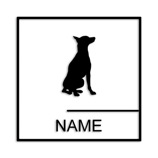 ドーベルマン 文字入れ可能 ペット 犬 カッティング ステッカー (st-144-62)