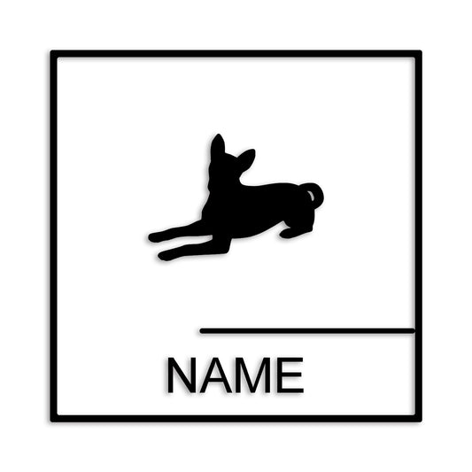 バセンジー 文字入れ可能 ペット 犬 カッティング ステッカー (st-144-70)