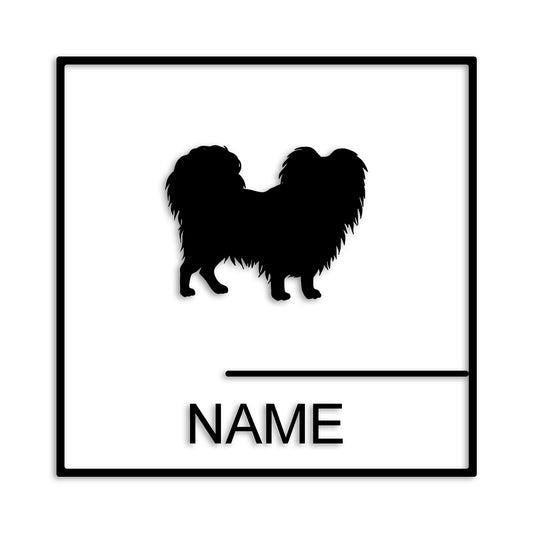 パピヨン 文字入れ可能 ペット 犬 カッティング ステッカー (st-144-74)