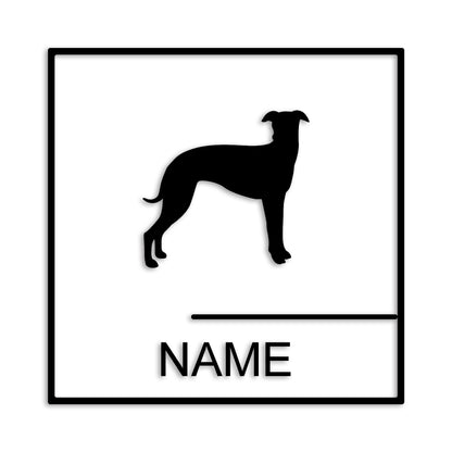 ウィペット 文字入れ可能 ペット 犬 カッティング ステッカー (st-144-8)