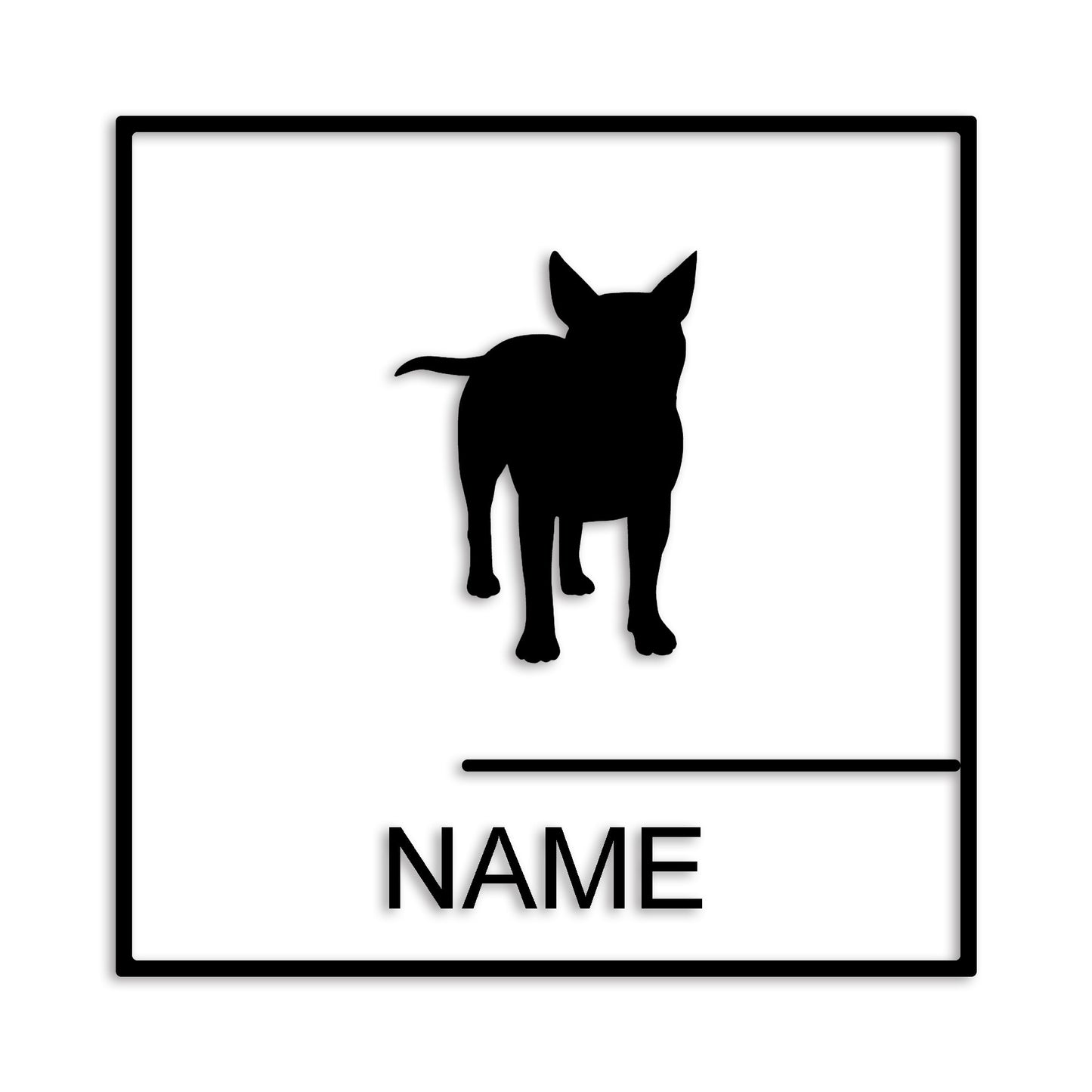 ブルテリア 文字入れ可能 ペット 犬 カッティング ステッカー (st-144-84)