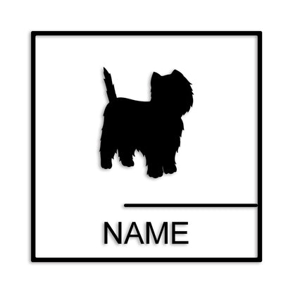 ウエストハイランドテリア 文字入れ可能 ペット 犬 カッティング ステッカー (st-144-9)