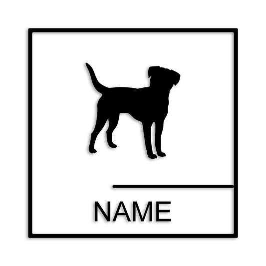 ボーダーテリア 文字入れ可能 ペット 犬 カッティング ステッカー (st-144-96)