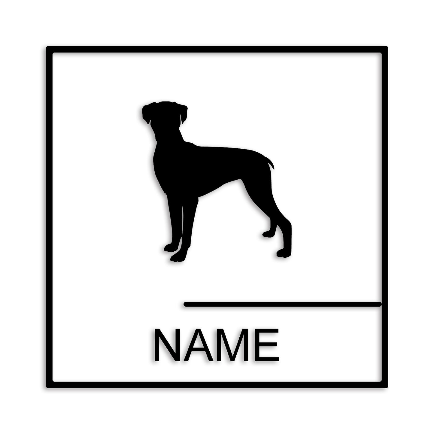 ボクサー 文字入れ可能 ペット 犬 カッティング ステッカー (st-144-97)