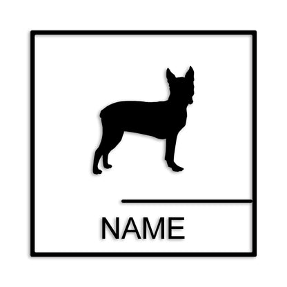 ボストンテリア 文字入れ可能 ペット 犬 カッティング ステッカー (st-144-98)