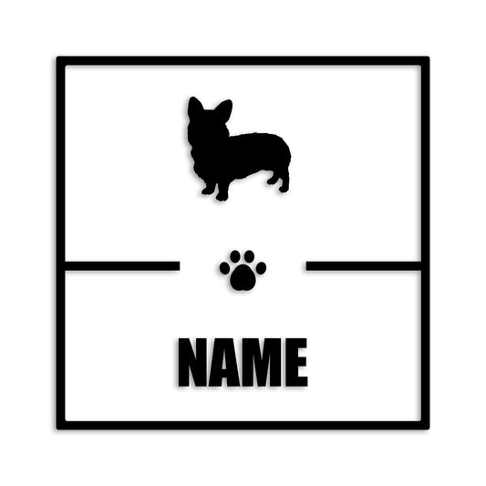 ウェルシュコーギー 文字入れ可能 ペット 犬 カッティング ステッカー (st-145-10)