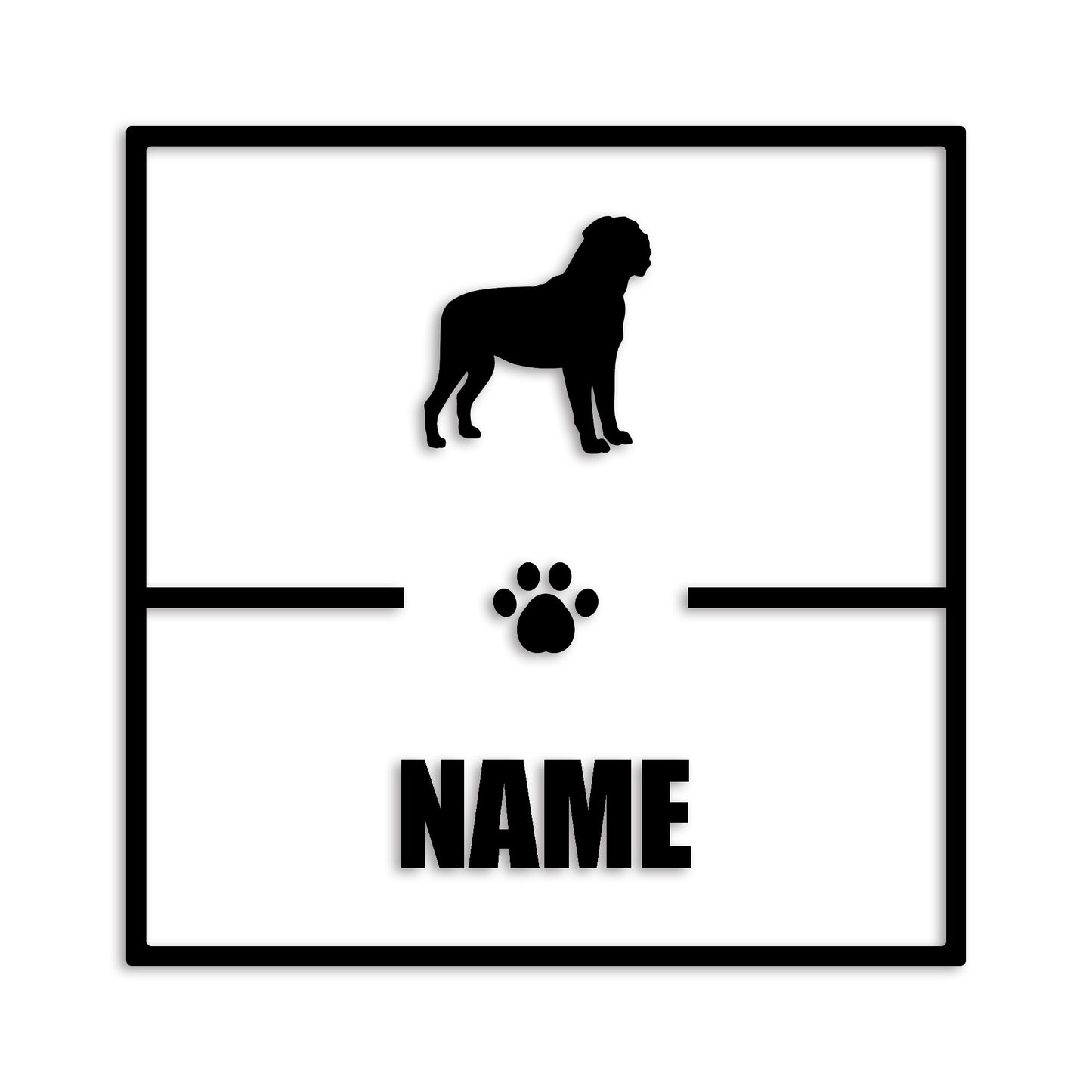 マスティフ 文字入れ可能 ペット 犬 カッティング ステッカー (st-145-103)