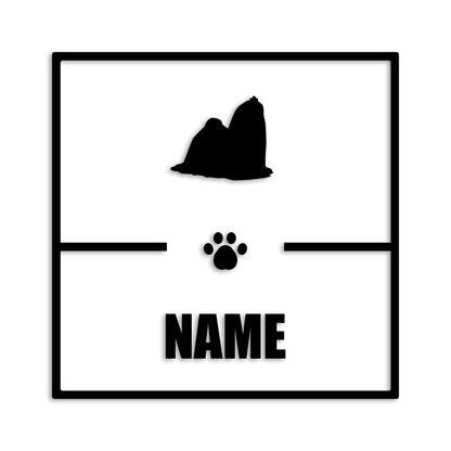 マルチーズ 文字入れ可能 ペット 犬 カッティング ステッカー (st-145-105)