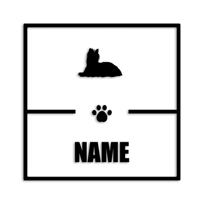 ヨークシャーテリア 文字入れ可能 ペット 犬 カッティング ステッカー (st-145-110)
