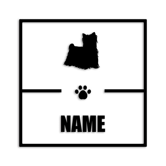 ヨークシャーテリア 文字入れ可能 ペット 犬 カッティング ステッカー (st-145-111)