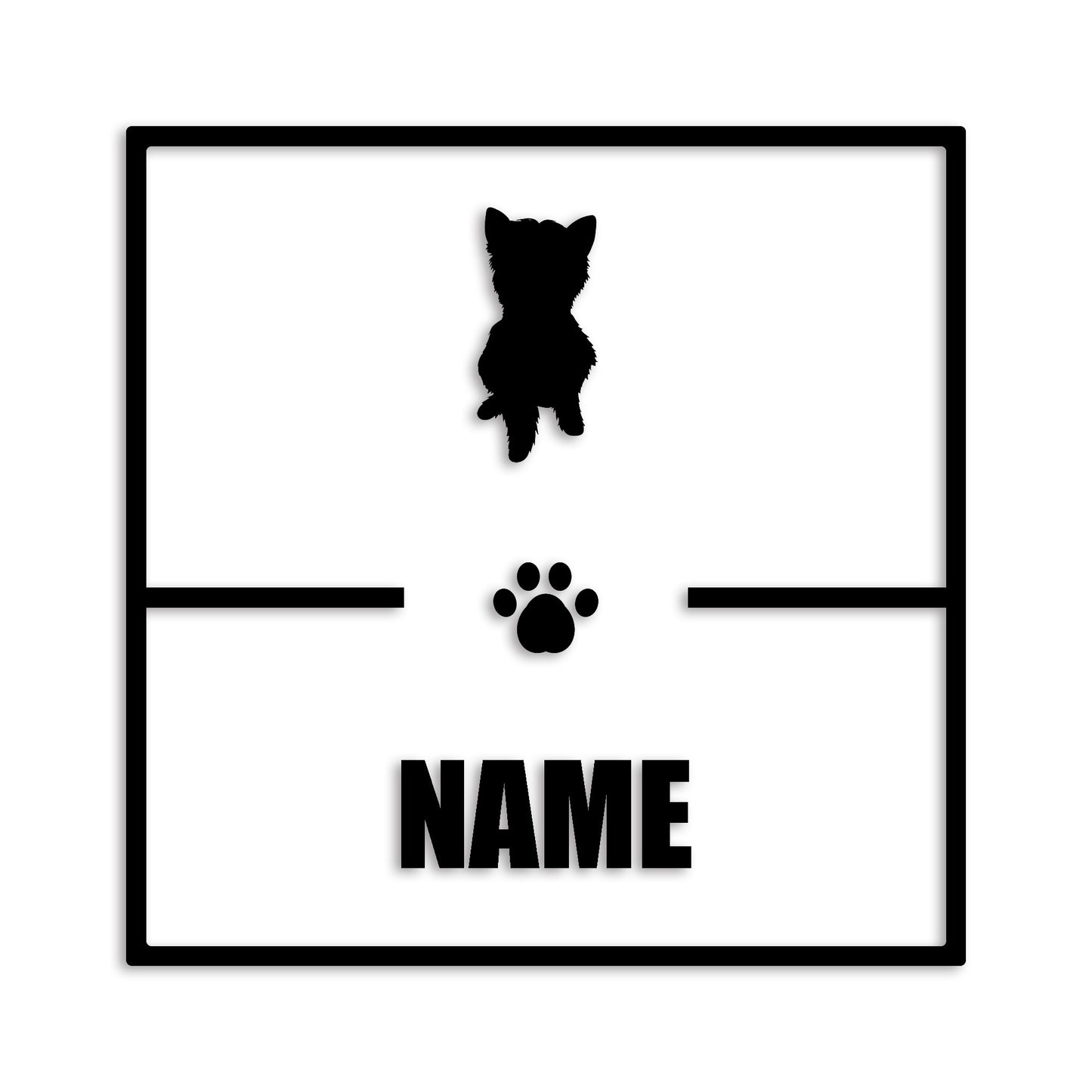 ヨークシャーテリア 文字入れ可能 ペット 犬 カッティング ステッカー (st-145-112)