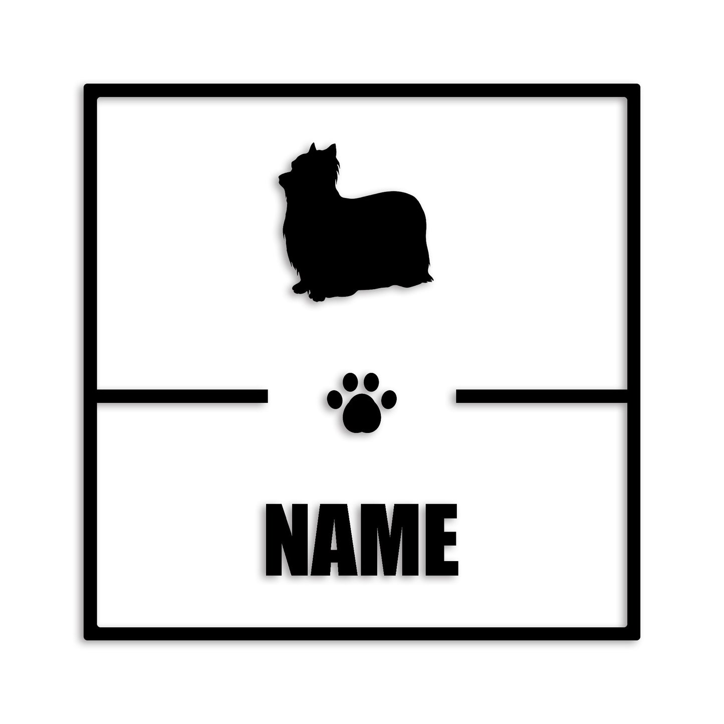 ヨークシャーテリア 文字入れ可能 ペット 犬 カッティング ステッカー (st-145-113)