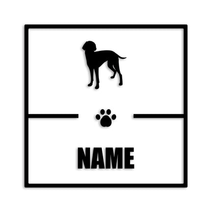 ワイマラナー 文字入れ可能 ペット 犬 カッティング ステッカー (st-145-117)