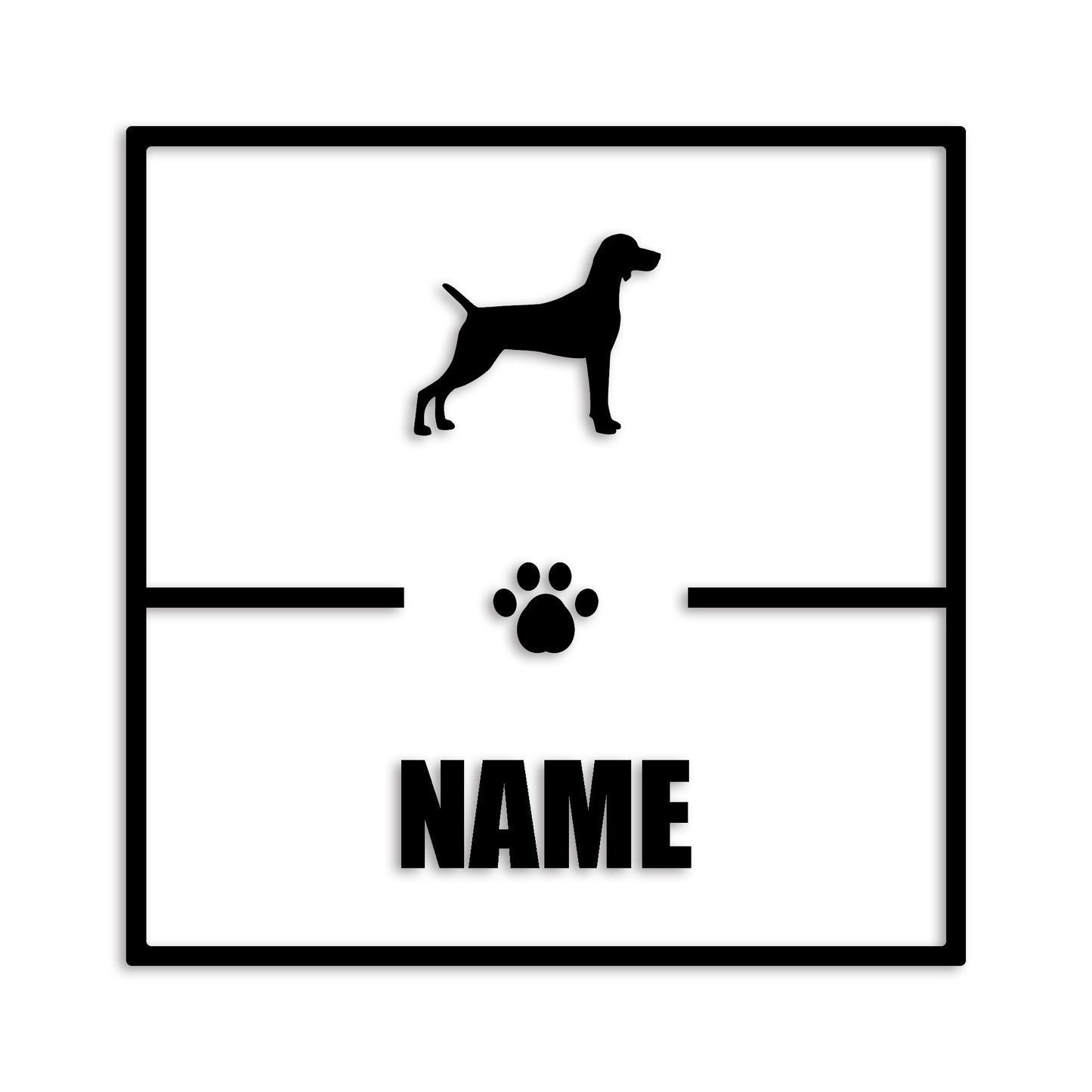 ワイマラナー 文字入れ可能 ペット 犬 カッティング ステッカー (st-145-118)